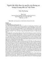 DSpace at VNU: Người đại diện theo ủy quyền của đương sự trong tố tụng dân sự Việt Nam