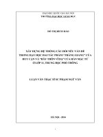 DSpace at VNU: Xây dựng hệ thống câu hỏi nêu vấn đề trong dạy học hai tác phẩm Tràng giang của Huy Cận và Đây thôn Vĩ Dạ của Hàn Mặc Tử ở lớp 11, Trung học phổ thông.