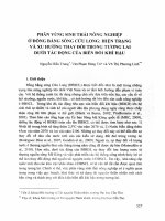DSpace at VNU: Phân vùng sinh thái nông nghiệp ở đồng bằng sông Cửu Long: hiện trạng và xu hướng thay đổi trong tương lai dưới tác động cảu biến đổi khí hậu
