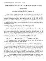 DSpace at VNU: Hình vị và các yếu tố cấu tạo từ trong tiếng Melayu