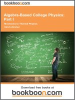 Algebra Based College Physics Part I