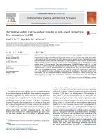 DSpace at VNU: Effect of the sliding friction on heat transfer in high-speed rarefied gas flow simulations in CFD