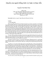 DSpace at VNU: Quyền của ngườ i đồng tính: Lý luận và thực tiễn