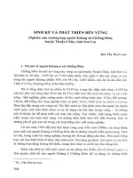 DSpace at VNU: Sinh kế và phát triển bền vững ( Nghiên cứu trường hợp người Kháng xã Chiềng Bôm, huyện Thuận Châu, tỉnh Sơn La