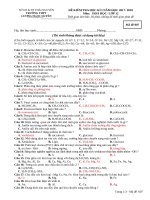 Đề kiểm tra học kì 1 năm học 20172018 môn Hóa học lớp 12 mã đề 007 