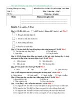 Đề kiểm tra cuối HK1 khoa học lớp 5 năm học 2017   2018 - sưu tầm 1_Có ma trận