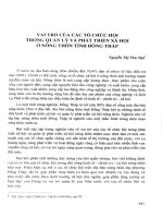 DSpace at VNU: Vai trò của các tổ chức hội trong quản lý và phát triển xã hội ở nông thôn tỉnh Đồng Tháp