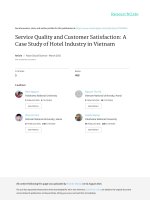 Service quality and customer satisfaction A case study of hotel industry in Vietnam