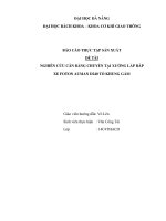 Báo cáo Nghiên cứu cân bằng chuyền tại xưởng lắp ráp xe Foton Auman D240 tổ khung gầm