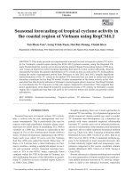 Seasonal forecasting of tropical cyclone activity in the coastal region of Vietnam using RegCM4.2