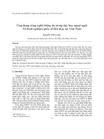 DSpace at VNU: Ứng dụng công nghệ thông tin trong dạy học ngoại ngữ: Từ kinh nghiệm quốc tế đến thực tại Việt Nam