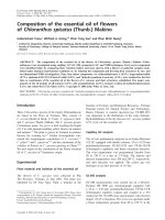 DSpace at VNU: Composition of the essential oil of flowers of Chloranthus spicatus (Thunb.) Makino
