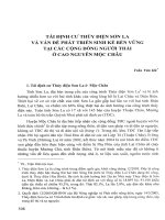 DSpace at VNU: Tái định cư thủy điện Sơn La và vấn đề phát triển sinh kế bền vững tại các cộng đồng người Thái ở cao nguyên Mộc Châu