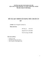 QUY TRÌNH XÂY DỰNG TIÊU CHUẨN CƠ  SỞ