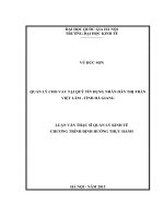 DSpace at VNU: Quản lý cho vay tại quỹ tín dụng nhân dân thị trấn Việt Lâm, tỉnh Hà Giang