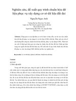 DSpace at VNU: Nghiên cứu, đề xuất quy trình chuẩn hóa dữ liệu phục vụ xây dựng cơ sở dữ liệu đất đai