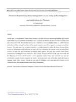 Framework of marine fishery managementa case study of the Philippines and implications for Vietnam