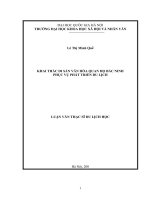 DSpace at VNU: Khai thác di sản văn hóa quan họ Bắc Ninh phục vụ phát triển du lịch