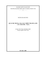 DSpace at VNU: Quan hệ Trung - Nga sau chiến tranh lạnh (từ năm 1991- nay)