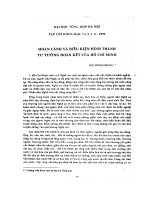 DSpace at VNU: Hoàn cảnh và điều kiện hình thành tư tưởng đoàn kết của Hồ Chí Minh