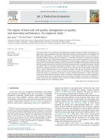 DSpace at VNU: The impact of hard and soft quality management on quality and innovation performance: An empirical study
