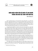 DSpace at VNU: Nhìn nhận thêm vấn đề nhân tố con người trong văn hóa Việt Nam thời hiện đại