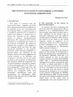 DSpace at VNU: The notion of clause in Vietnamese: A systemic functional perspective