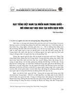 DSpace at VNU: Dạy tiếng Việt Nam tại miền Nam Trung Quốc - Mô hình dạy học đào tạo biên dịch viên