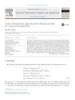 DSpace at VNU: A phase decomposition approach and the Riemann problem for a model of two-phase flows