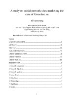 DSpace at VNU: A study on social network sites marketing the case of Goonline.vn
