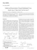 DSpace at VNU: Synthesis and Characterization of Unusual Oxidorhenium(V) Cores