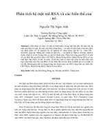 DSpace at VNU: Phân tích hệ mật mã RSA và các biến thể của nó