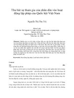 DSpace at VNU: Thu hút sự tham gia của nhân dân vào hoạt động lập pháp của Quốc hội Việt Nam