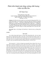 DSpace at VNU: Phát triển thuật toán tăng cường chất lượng video tại đầu thu