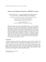 DSpace at VNU: Structure and Magnetic Properties of REMnO3 System