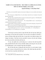 DSpace at VNU: NGHIÊN CỨU SỰ SINH TRƯỞNG - PHÁT TRIỂN CỦA SPIRULINA PLATENSIS TRÊN GIÁ THỂ BACTERRIAL CELLULOSE