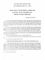 DSpace at VNU: Nhận thức về hệ thống chính trị ở nước ta từ 1945 đến nay trong sử học hiện đại