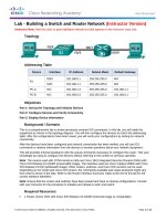 6.5.1.2 Lab - Building a Switch and Router Network - ILM