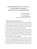 DSpace at VNU: GIẢI PHÁP BỒI DƯỠNG NÂNG CAO NĂNG LỰC CHO CÁN BỘ QUẢN LÍ GIÁO DỤC ĐÁP ỨNG YÊU CẦU CỦA THỜI KÌ HỘI NHẬP