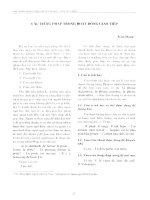 DSpace at VNU: Câu tiếng Pháp trong hoạt động giao tiếp