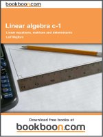 DSpace at VNU: Linear algebra c-1: Linear equations, matrices and determinants Linear algebra c 1