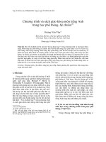 DSpace at VNU: Chương trình và sách giáo khoa môn tiếng Anh trung học phổ thông, hệ chuẩn(1)