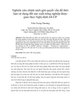 DSpace at VNU: Nghiên cứu chính sách giải quyết vấn đề thời hạn sử dụng đất sản xuất nông nghiệp được giao theo Nghị định 64-CP