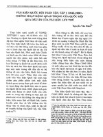 DSpace at VNU: Văn kiện Quốc hội toàn tập, tập 1(1945-1960) - Những hoạt động quan trọng của Quốc hội qua dấu ấn của tài liệu lưu trữ