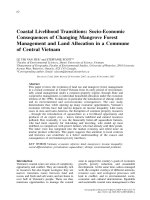 DSpace at VNU: Coastal livelihood transitions: Socio-economic consequences of changing mangrove forest management and land allocation in a commune of Central Vietnam
