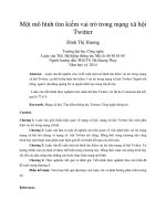 DSpace at VNU: Một mô hình tìm kiếm vai trò trong mạng xã hội Twitter