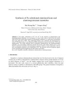 DSpace at VNU: Synthesis of Fe-substituted aluminosilicate and aluminogermanate nanotubes