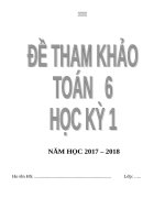 Bộ đề toán 6 học kì 1