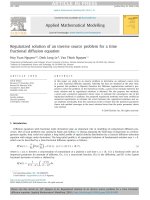 DSpace at VNU: Regularized solution of an inverse source problem for a time fractional diffusion equation