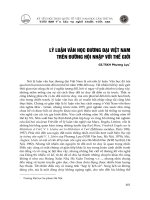 DSpace at VNU: Lý luận văn học đương đại Việt Nam trên đường hội nhập với thế giới